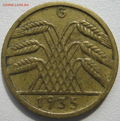 Германия 3 рейх 5 рейхспфеннигов 1935 G веймарский тип 18.01 - IMG_0285.JPG