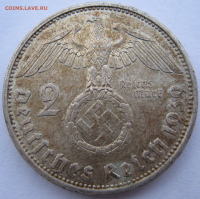 Германия 3 рейх 2 рейхсмарки 1939 A Гинденбург до  до 18.01. - IMG_2228.JPG