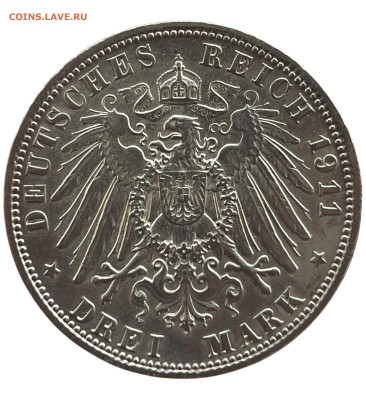 3 марки, 1911 года, Бавария. Принц Луитпольд. До 20.01 - Photoroom_20250117_150035