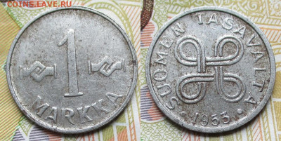 Финляндия 1 марка 1953 до 23-01-25 в 22:00 - Финляндия 1 марка 1953   247-к169-13356