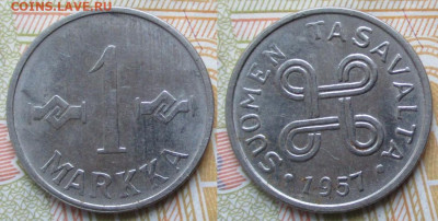 Финляндия 1 марка 1957 до 23-01-25 в 22:00 - Финляндия 1 марка 1957    13250