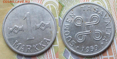 Финляндия 1 марка 1959 до 23-01-25 в 22:00 - Финляндия 1 марка 1959    13253