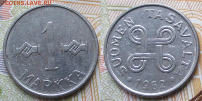 Финляндия 1 марка 1962 до 23-01-25 в 22:00 - Финляндия 1 марка 1962    13244