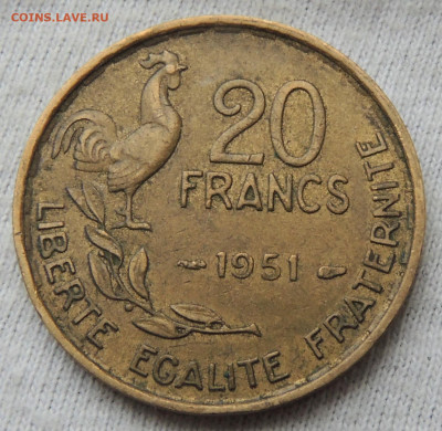 Франция 20 франков 1951 до 22.01.2025 - Франция 20 франков 1951.JPG