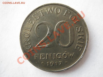 Польша 20 фенигов 1917. Сохран. - Изображение 10841
