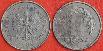 Польша, 1 грош 1992, (1001) до 22:00 24.01.25 - 1001