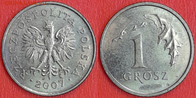 Польша, 1 грош 2007, (1004) до 22:00 24.01.25 - 1004