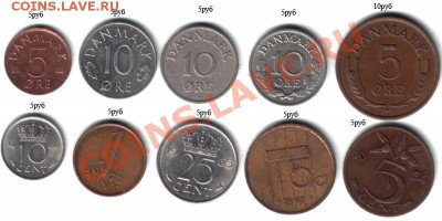 Недорогие иностранные монеты (распродажа лишнего материала). - Распродажа Дания,Нидерланды-1
