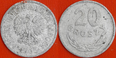 Польша, 20 грошей 1965, (1030) до 22:00 24.01.25 - 1030