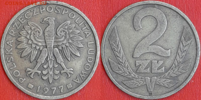Польша, 2 злотых 1977, (1064) до 22:00 24.01.25 - 1064