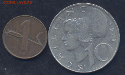 Швейцария 1 раппен 1958 г.20.01.2025 г. 22 -00 МСК. - Австрия 1