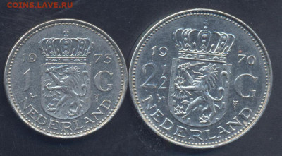 Нидерланды 2,5 гульдена 1970 г.20.01.2025 г. 22 -00 МСК. - Голландия