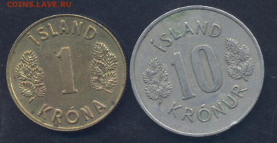 Исландия 1 крона 1975 г.20.01.2025 г. 22 -00 МСК. - Исландия 1