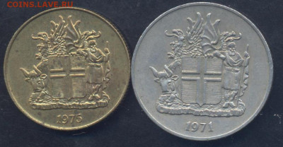 Исландия 1 крона 1975 г.20.01.2025 г. 22 -00 МСК. - Исландия
