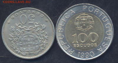 Португалия 100 эскудо 1990 г. 20.01.2025 г. 22 -00 МСК. - Португалия