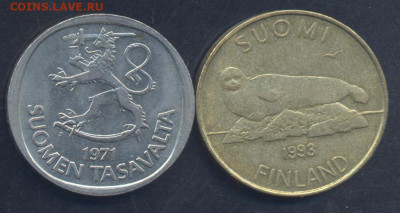 Финляндия 1 марка 1971 г.20.01.2025 г. 22 -00 МСК. - Фин