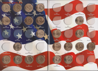 Не полный набор 1$ президентов сша до 26.01.25г - 002