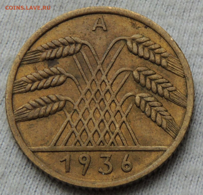 Германия 10 рейхспфеннигов 1936 до 24.01.2025 - Германия 10 рейхспфеннигов 36 .JPG
