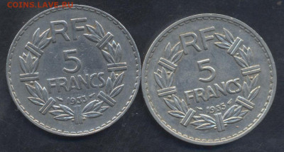 b] Франция 5 франков 1933 г.24.01.2025 г. 22 -00 МСК - Франция