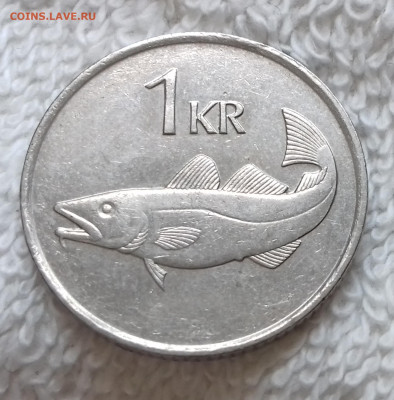 Исландия 1 крона 1987 28 янв. 22:00 - Исландия 1 крона 1987 20240115_145717