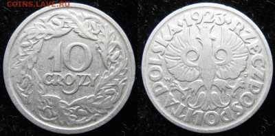 Польша 10 грошей 1923 до 29-01-25 в 22:00 - 14.4. -Польша 10 грош 1923     3471