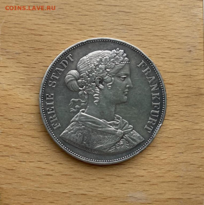 Франкфурт 2 талера 1861 Германская Империя Германия Серебро - frankfurt_2_talera_1861_germanskaja_imperija_germanija_serebro_krona_shajba_redkost_dvojnoj_sojuznyj_rrr (2)