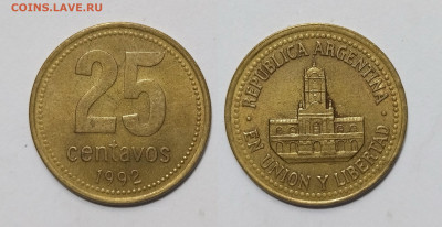 Аргентина 25 сентавос 1992 года бронза - 25.01 - IMG_20250118_101726