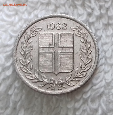 Исландия 10 эйре 1962 29 янв. 22:00 - Исландия 10 эйре 1962 20240115_150534