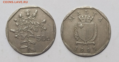 Мальта 50 центов 1995 года щит - 25.01 - IMG_20250118_103140