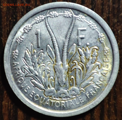 1 франк Фр.Экв.Африка 1948 г.,XF,до 25.01.2025г. 22:00 мск - 1001206054