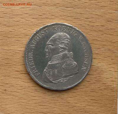 Саксония 1 талер 1823 Король Фридрих-Августа I Серебро - saksonija_1_taler_1823_korol_fridrikh_avgusta_i_serebro_germanija_krona_shajba_redkost_xf_aunc_sokhran (2)