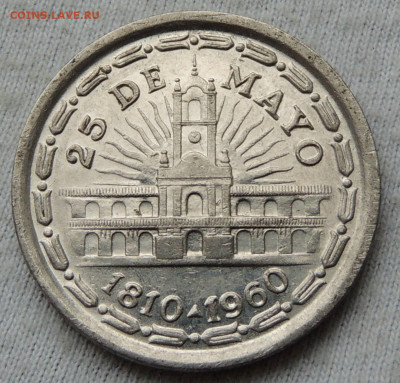 Аргентина 1 песо 1960 юбил. до 29.01.2025 - 150 лет свержению Испанского Вице-короля .JPG