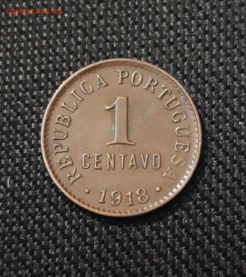 ПОРТУГАЛИЯ 1 СЕНТАВО 1918 года До 01.02 - 20241230_184545