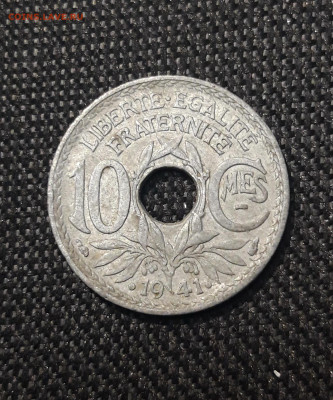 ФРАНЦИЯ 10 сантимов , сантим 1941 года До 02.02 - 20241230_180406