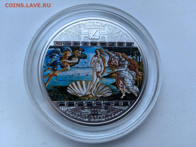 О-ва Кука 20дол 2008 Рождение Венеры.Боттичелли Ag999, до 01 - Х 2008 Венера-1