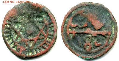 Марокко 1 фалус АН1282 - Марокко 1 фельс (Second Standard) AH1282 (1865) Marrakesh 3,60gr 23,0x23,4mm