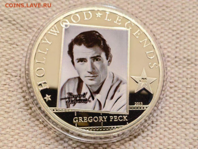 5дол 2010 О-ва Кука, Грегори Пек, Ag925, до 03.02 - Ю Голливуд Пек-2
