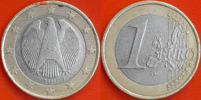 Германия, 1 евро 2002, D, (1218) до 22:00 04.02.25 - 1218