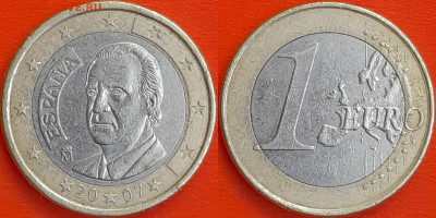 Испания, 1 евро 2007 г. (1223) до 22:00 04.02.25 - 1223