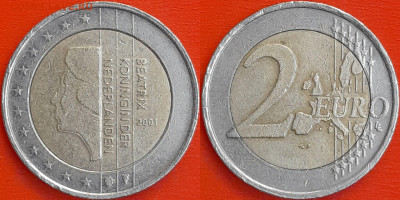 Нидерланды, 2 евро 2001, (1240) до 22:00 04.02.25 - 1240