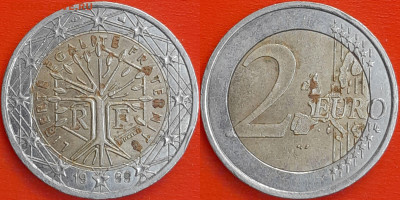 Франция, 2 евро 1999 г. (1241) до 22:00 04.02.25 - 1241
