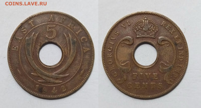 Британская Восточная Африка 5 центов 1942 г Георг VI - 1.02 - IMG_20250118_194113