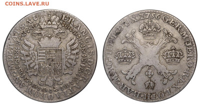 2 кроненталера 1756 г. До 02.02.25 - Р1676