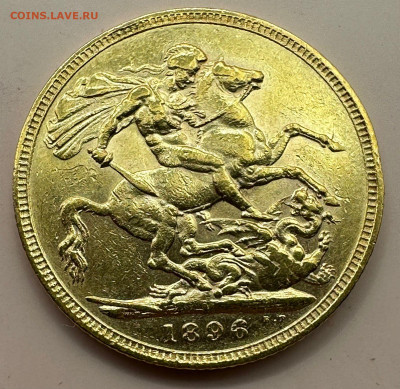 Соверен . 1896. Великобритания Короткий. 2.02 в 22.00. - d8c19e46-fcb8-43b4-813b-886cbffe69f8