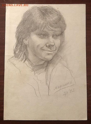 Маринка портретная зарисовка-1 Вязовиков В.Г. 1992 г. - зарисовка-карандаш_Марина-Сиротина-1992