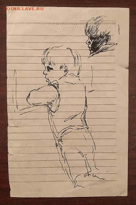 Ребенок набросок Вязовиков В.Г. 1993 г. - набросок_дитя_1993