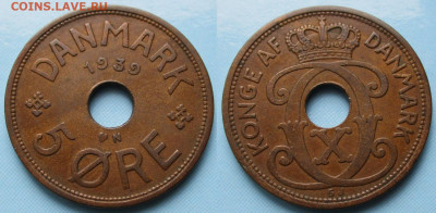 Дания 5 эре 1939 до 08-02-25 в 22:00 - Дания 5 эре 1939   106-1