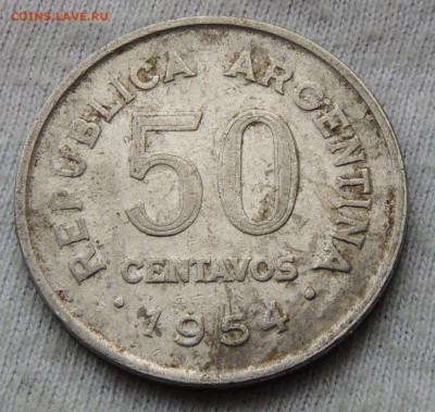 Аргентина 50 сентаво 1954 до 06.02.2025 - Аргентина 50 сентаво 54.JPG