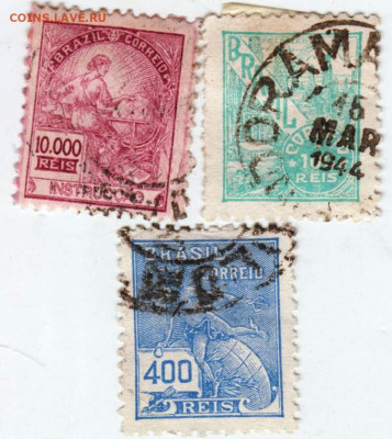 МАРКИ БРАЗИЛИЯ 3 шт. старые до 10.02.25 г. в 23.00 - 028