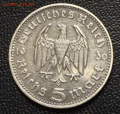 5 Марок 1936 Гинденбург 3-й Рейх - IMG_4353
